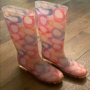 Coach tall rain boots